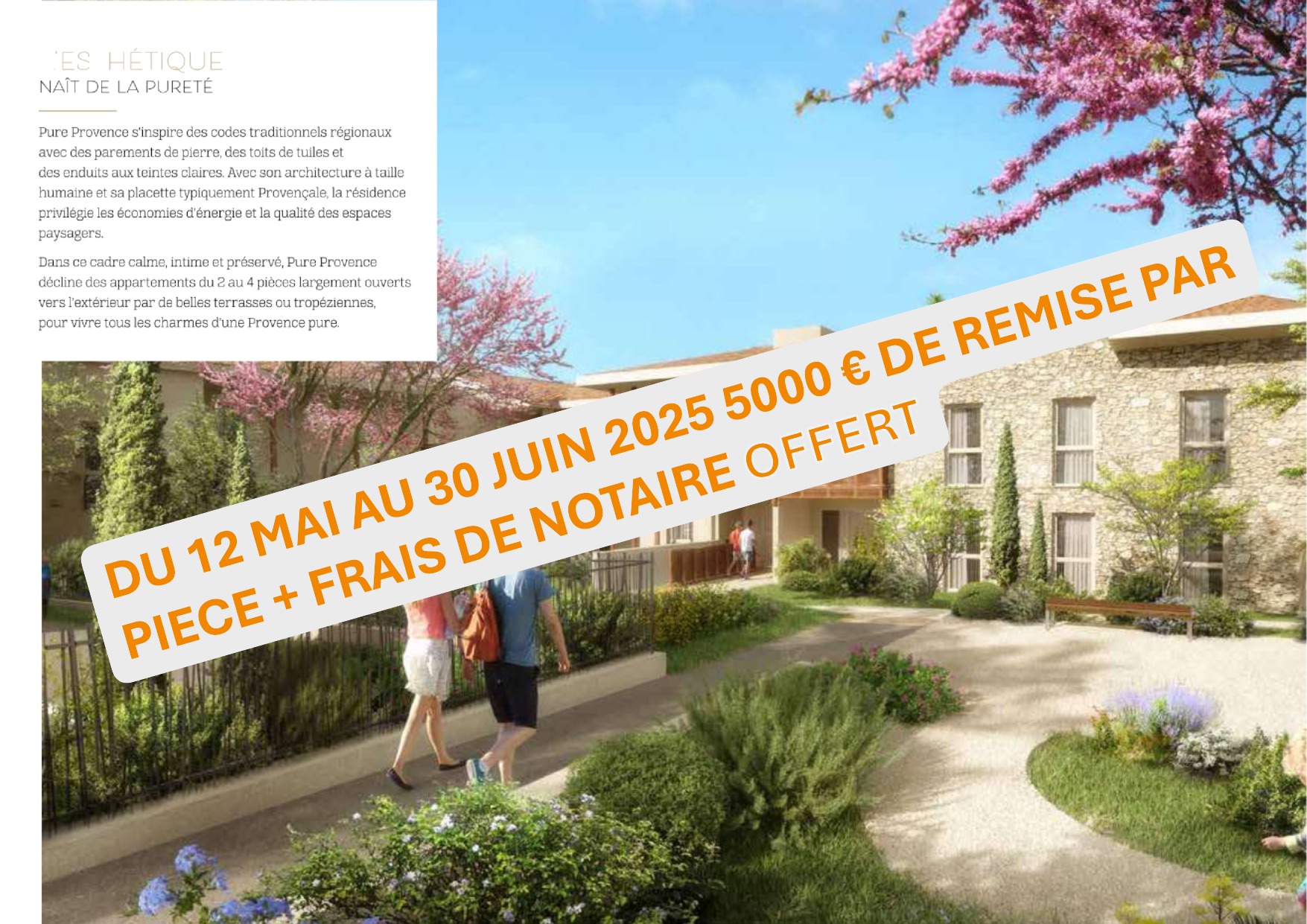 Lançon de Provence type 3 de 65.50  m2 avec une terrasse de 9.30 m2 place de parking privative livraison immédiate